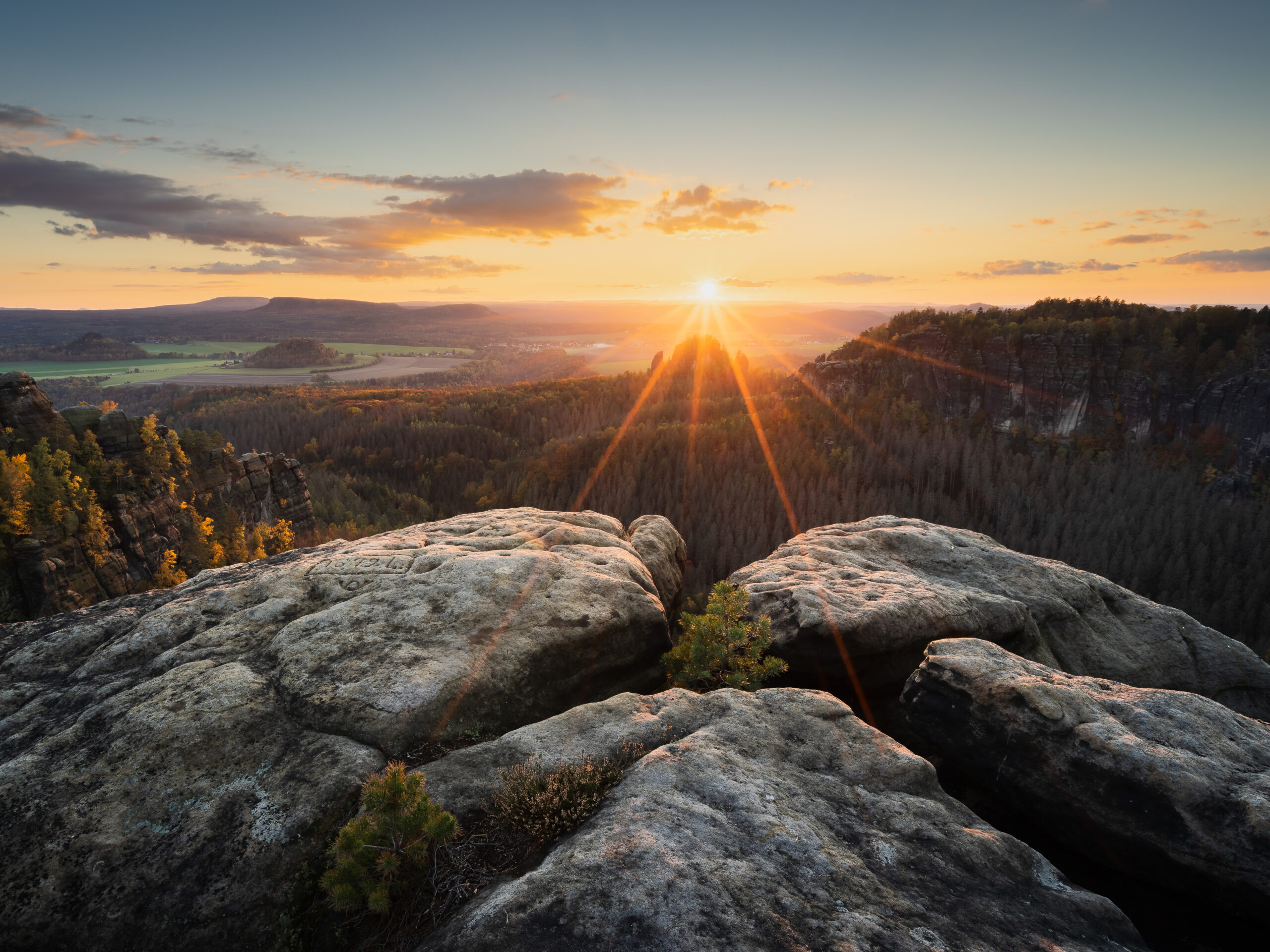 Schneeberger Aussicht bei Sonnenuntergang