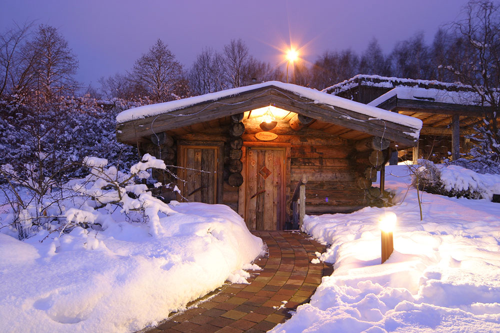 Europasauna im Mariba im Winter